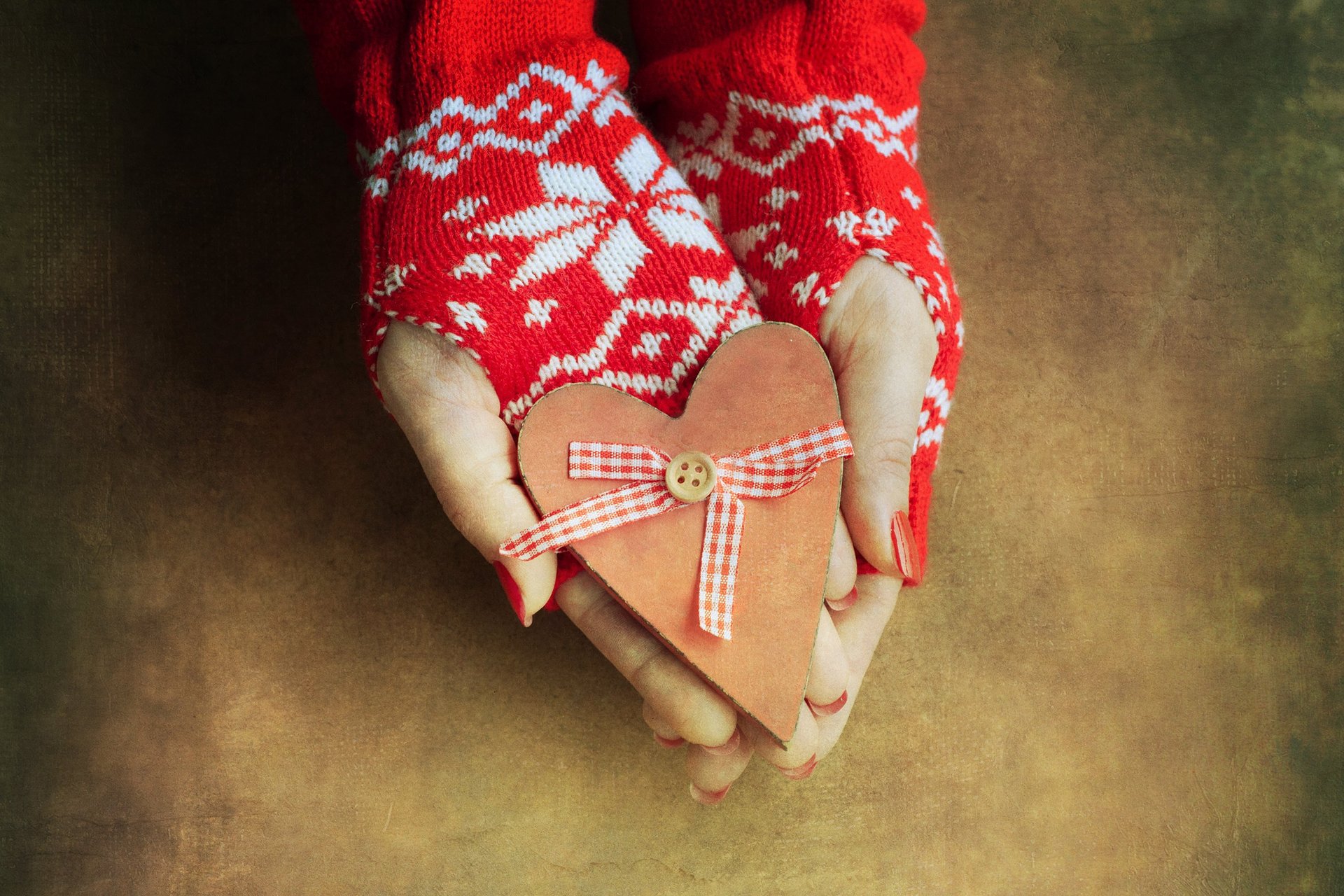 Christmas heart being prepared.