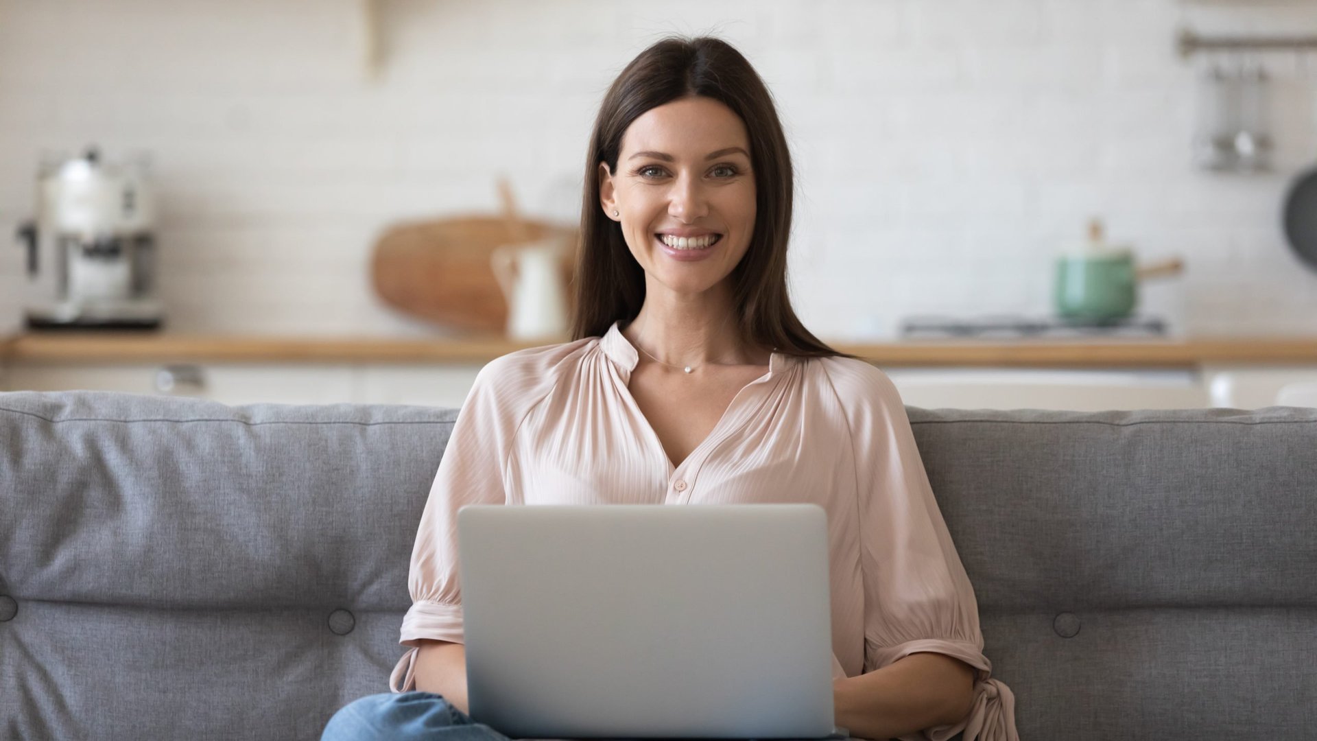 Happy, successful remote worker